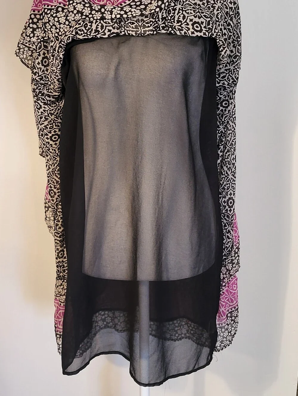 Free People Penny Lane Boho Chiffon Babydoll Dress XS Pockets Lined